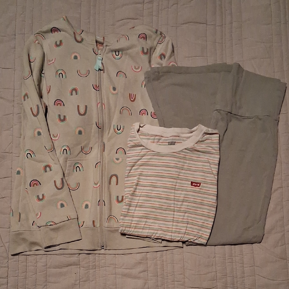 Girls Bundle Sweater Top And Pants XL 14 16